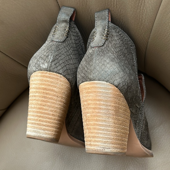 Khaki Snake Print Ankle Boots - Picture 9 of 9